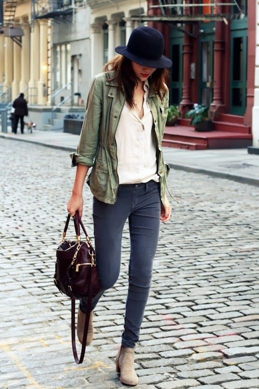 15 Le Fashion Blog 15 Ways To Wear A Green Army Jacket Hat Button Down Shirt Skinny Jeans Boots Via Natalie Off Duty photo 15-Le-Fashion-Blog-15-Ways-To-Wear-A-Green-Army-Jacket-Hat-Button-Down-Shirt-Skinny-Jeans-Boots-Via-Natalie-Off-Duty.jpg