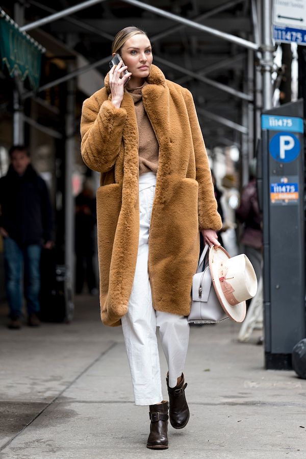 Stylish Winter Outfit Idea from Candice Swanepoel