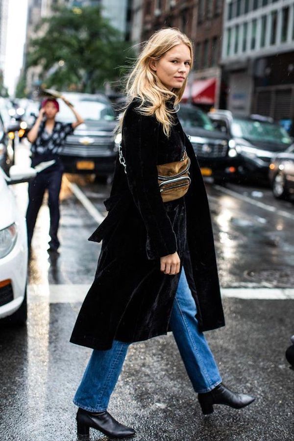 Le Fashion: The Model-Off-Duty Way to Wear a Velvet Coat