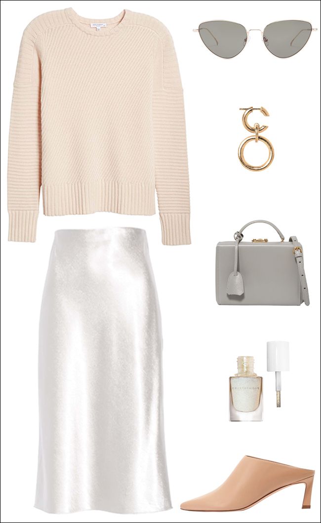How to Transition Your Satin Skirt Into Spring