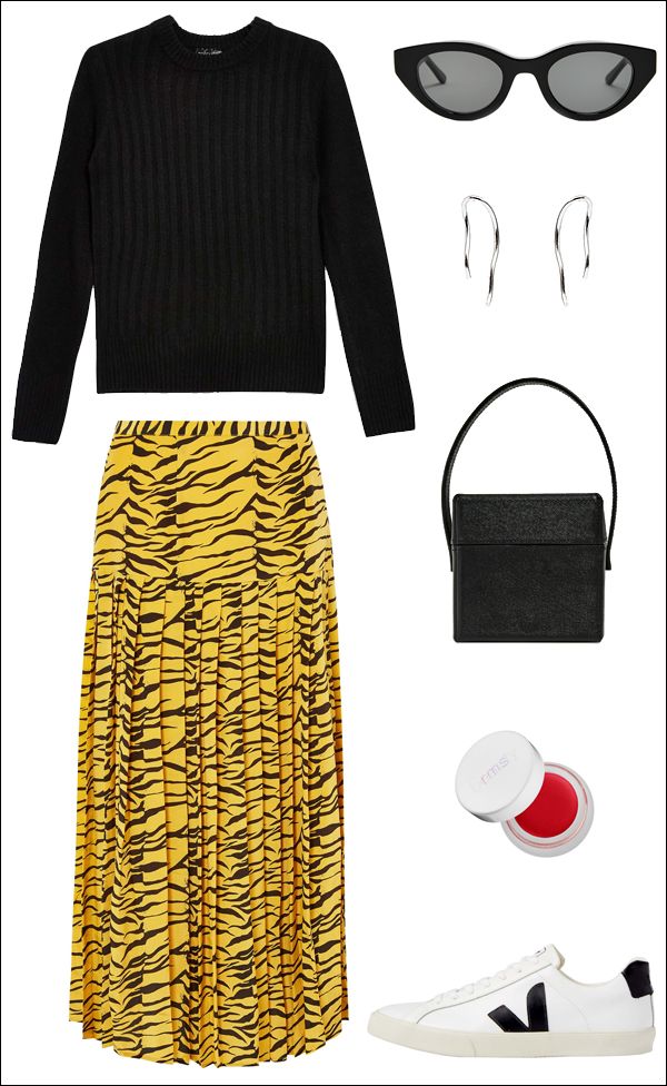 How to Wear This Season's Most Popular Tiger-Print Skirt
