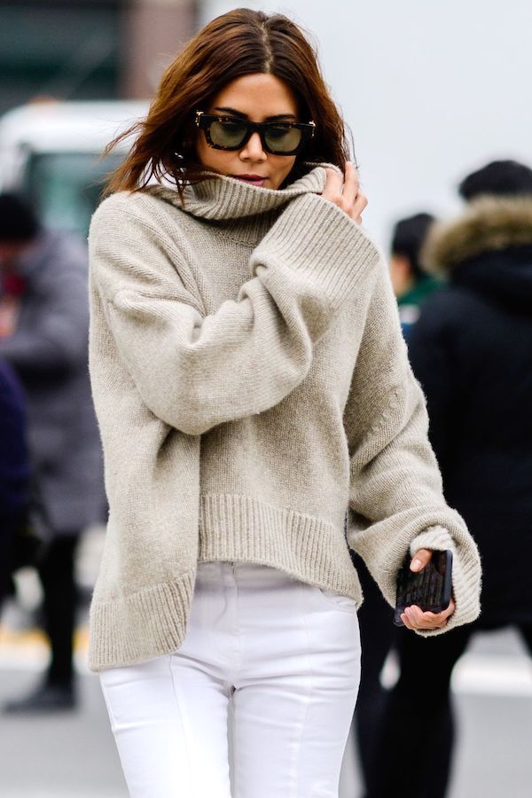 How to Wear White Denim in Winter Like Christine Centenera