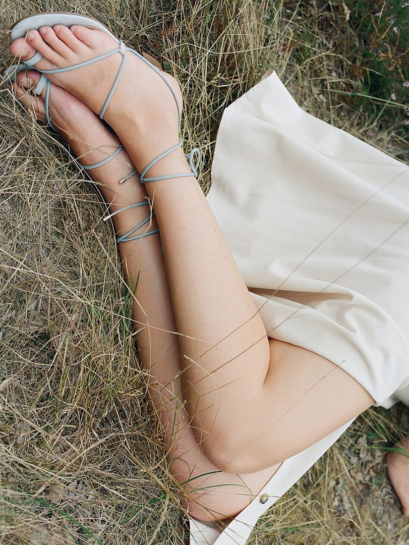23 Stylish Light Blue Sandals to Shop Now — Emme Parsons Ankle-Tie Susan Sandal