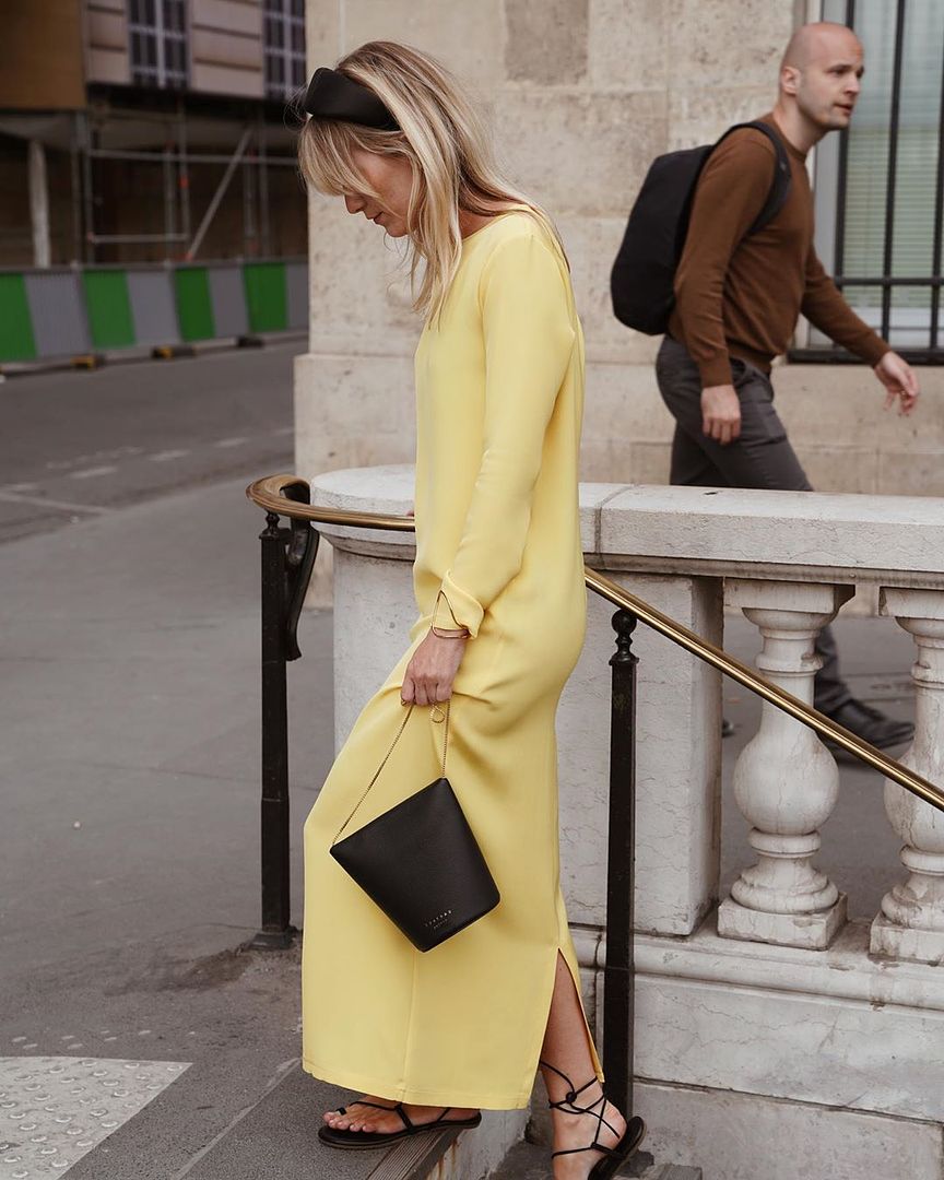 Yellow Dress Outfit Idea for Spring and Summer