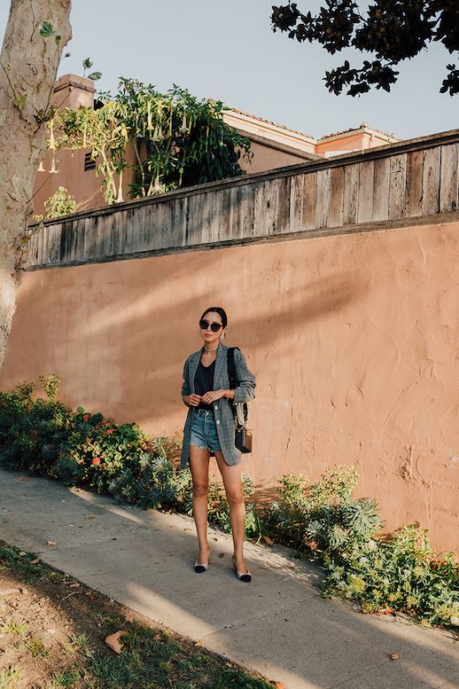 Blogger Style: Blazer and Denim Shorts | Le Fashion | Bloglovin’