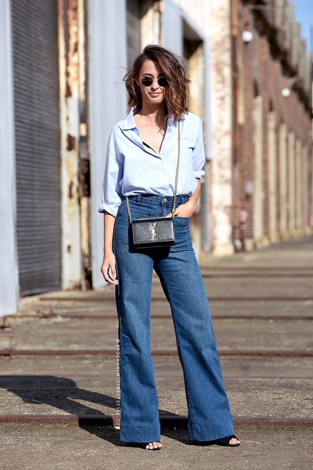 Le Fashion: Get This Street Style Star's Effortless Wide-Leg Jeans Look