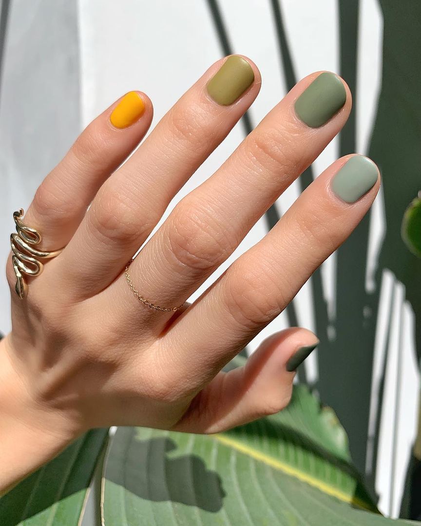 This Matte Multi-Color Nail Look Makes a Cool Statement for Summer