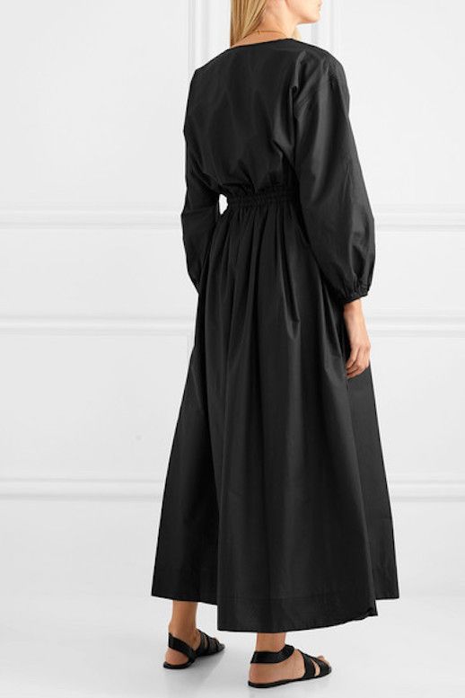 Le Fashion Blog Must Have Items In My Cart Matteau Wrap Black Maxi Dress Via Net A Porter 