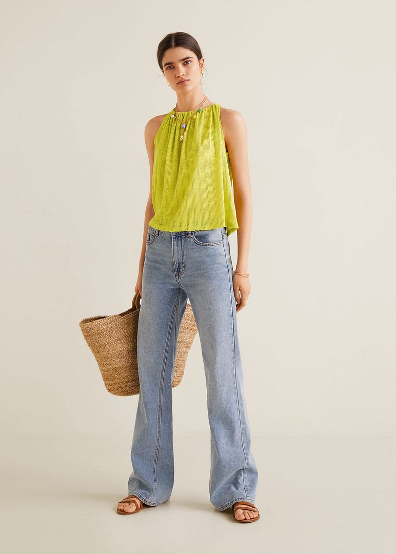Le Fashion Blog Must Have Lime Green Halter Neck Top Via Mango 2019