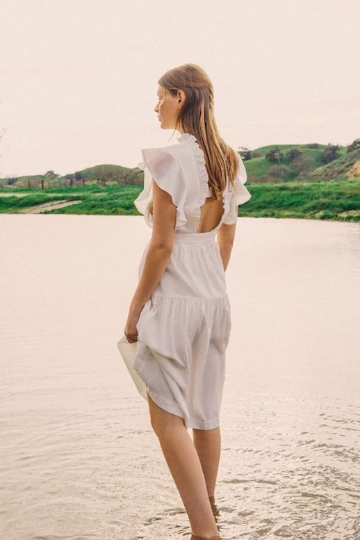 Le Fashion Blog Must Have Shop White Ruffle Midi Dress Via Urban Outfitters 
