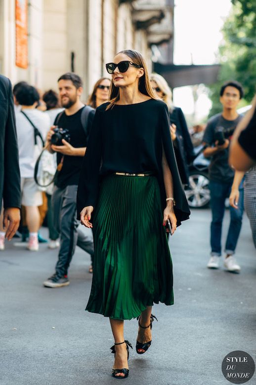 Le Fashion Blog Olivia Palermo Shop Pleated Midi Skirts Via Style Du Monde 