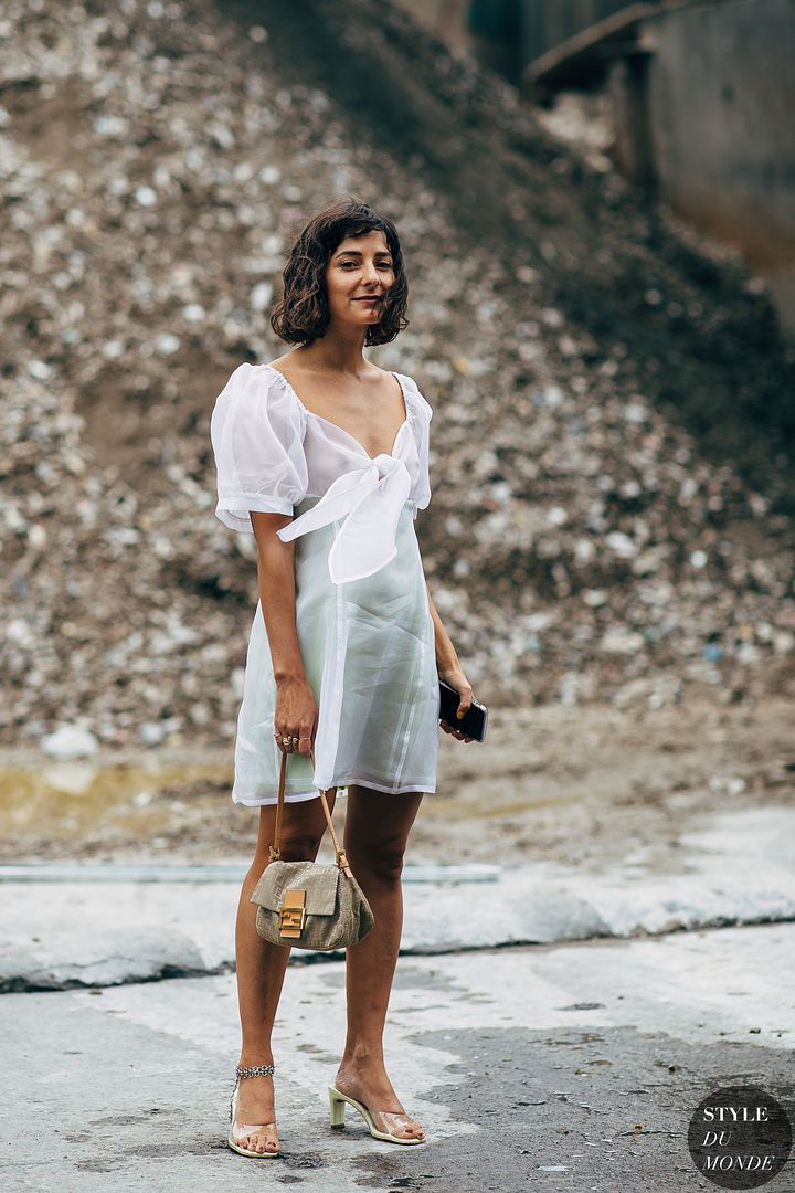 Le Fashion Blog Shop Alyssa Coscarelli Sheer Summer Dress Clear PVC Heel Mule Via Style Du Monde 