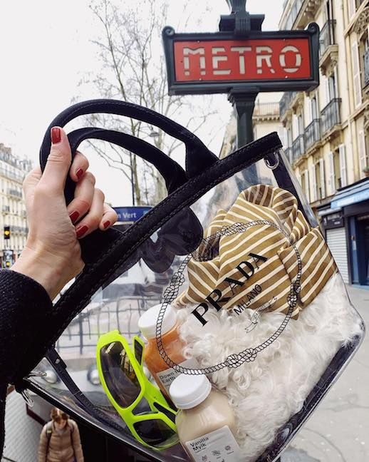 Le Fashion Blog Shop Clear Transparent Handbags Purses Trend Via @camillecharriere 