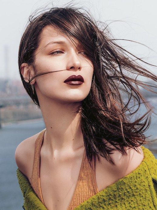 Le Fashion Blog Shop Dark Vampy Lipsticks For Fall Bella Hadid Via Vogue 
