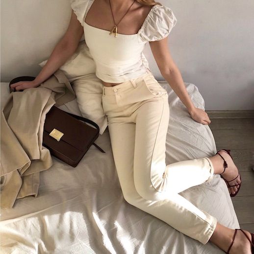 Le Fashion Blog Shop Pretty White Statement Summer Blouses Via @onparledemode 