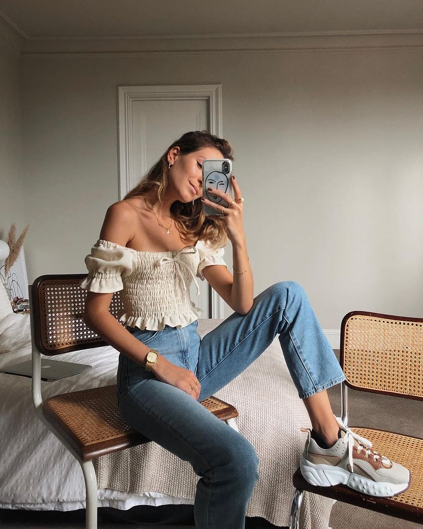 Le Fashion Blog Shop Smocked Feminine Blouses For Summer 2019 Trends Via Jessalizzi Instagram