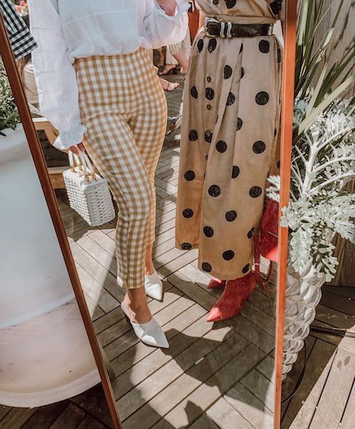 Le Fashion Blog Shop Spring 2019 Gingham Pants Trend Via @emilyvartanian 