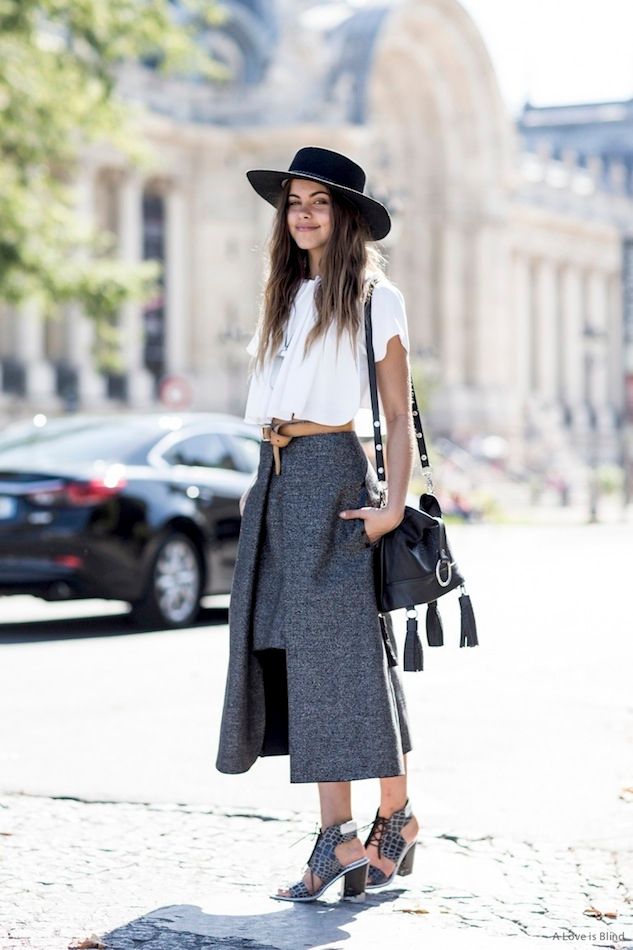 Le Fashion: Steal This Street Style Star's Eclectic Crop Top And Midi ...