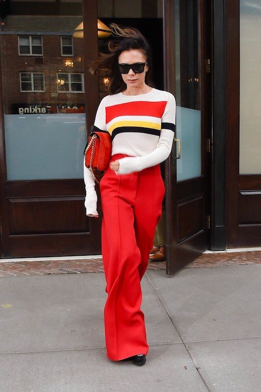 Le Fashion Blog Victoria Beckham New York Shop Red Pants Trend Via Vogue 