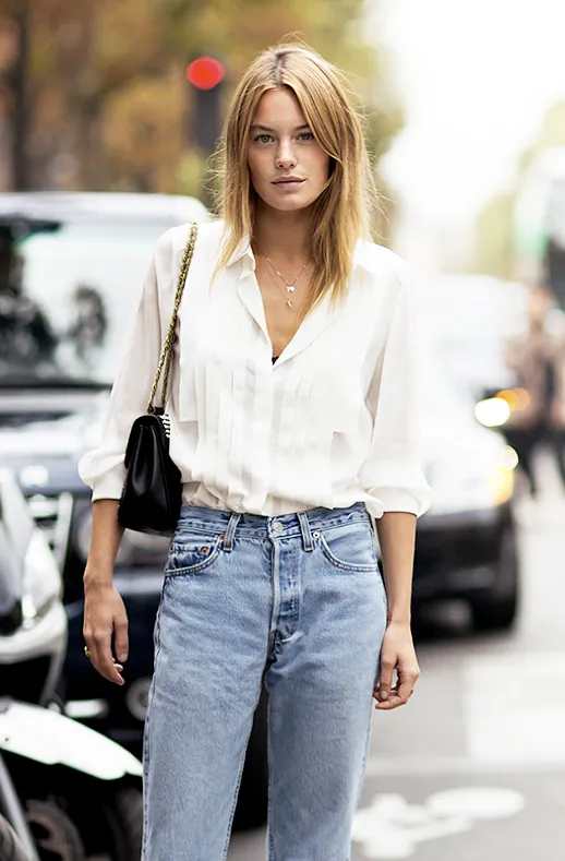 Le Fashion: STREET STYLE: VINTAGE HIGH-WAIST JEANS | PARIS FASHION WEEK