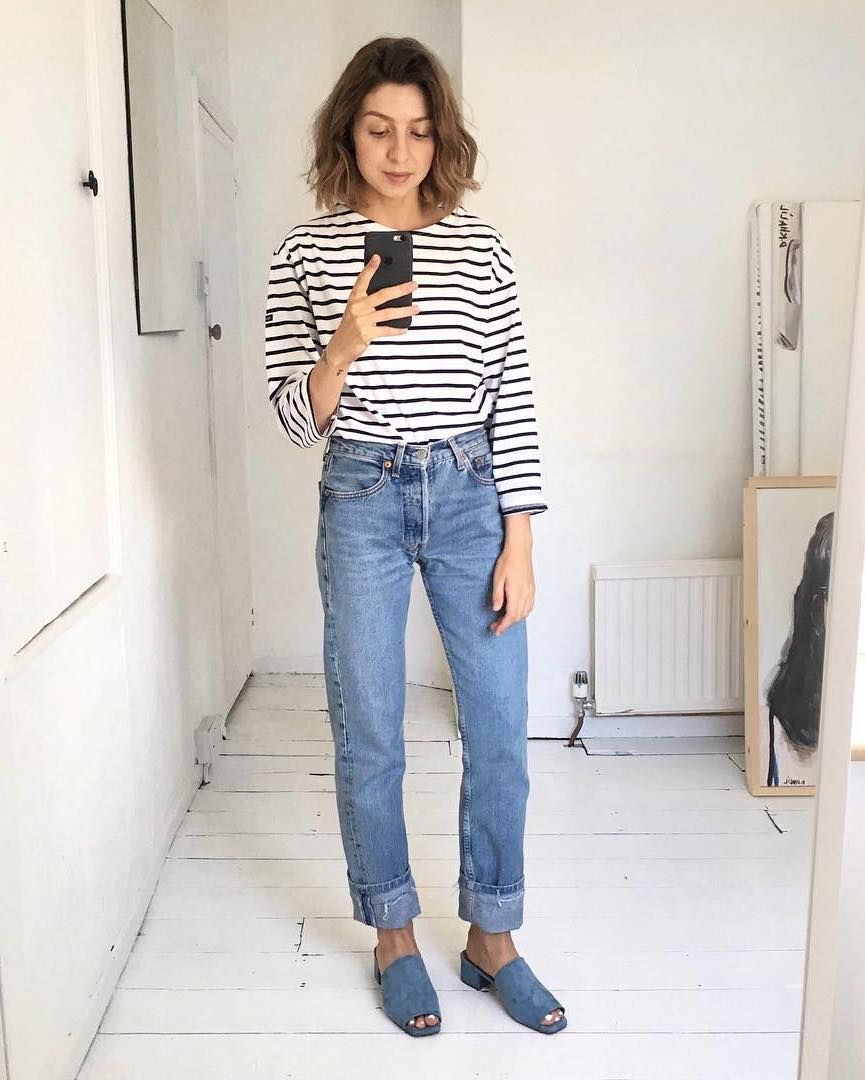 5 Casual-Cool Ways to Wear a Striped T-Shirt for Spring — Brittany Bathgate Instagram Outfit Ideas