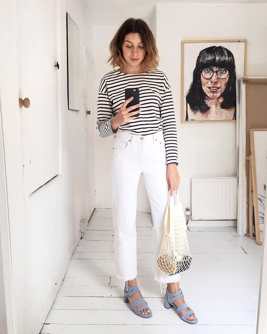 How to Wear a Striped T-Shirt for Spring — Instagram Outfit Idea