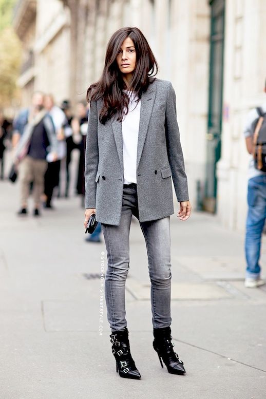 Street Style: How To Master An Edgy Grey-On-Grey Look | Le Fashion ...