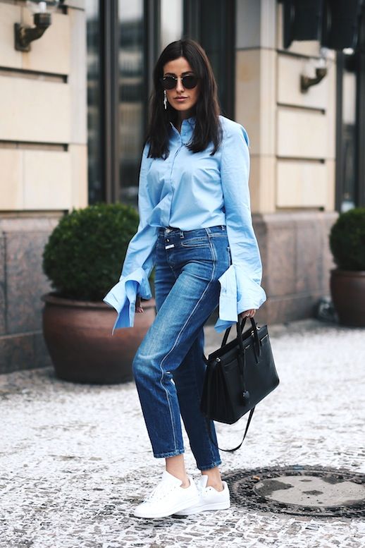 A Casual Take On The Button-Down With Extra-Long Sleeves | Le Fashion ...