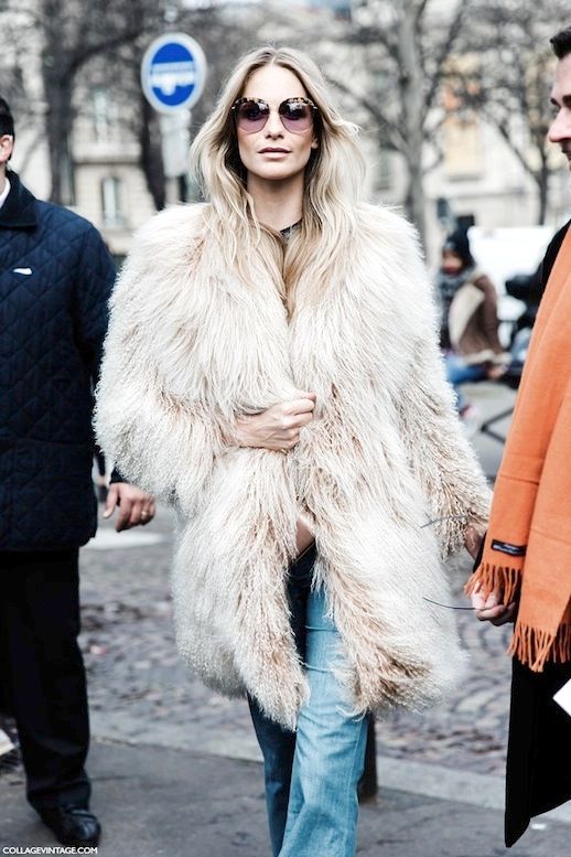 Le Fashion: Steal Poppy Delevingne's Boho-Rocker Fur And Flared Jeans Look