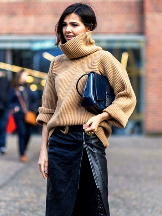 How To Toughen Up A Chunky Turtleneck Sweater | Le Fashion | Bloglovin’