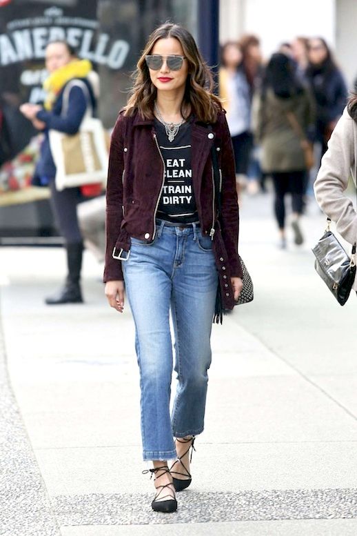 Get Jamie Chung's Cool Suede Moto Jacket Look | Le Fashion | Bloglovin’