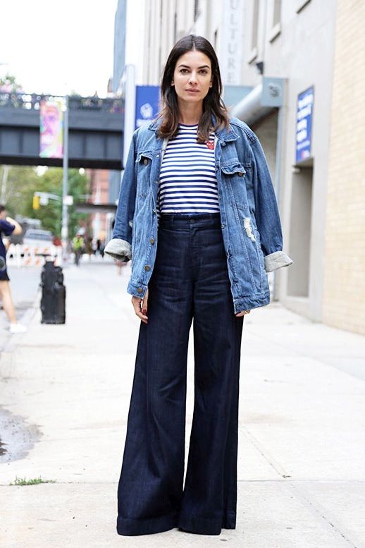 Street Style: A Casual Cool Way To Wear Wide-Leg Denim For Fall | Le ...