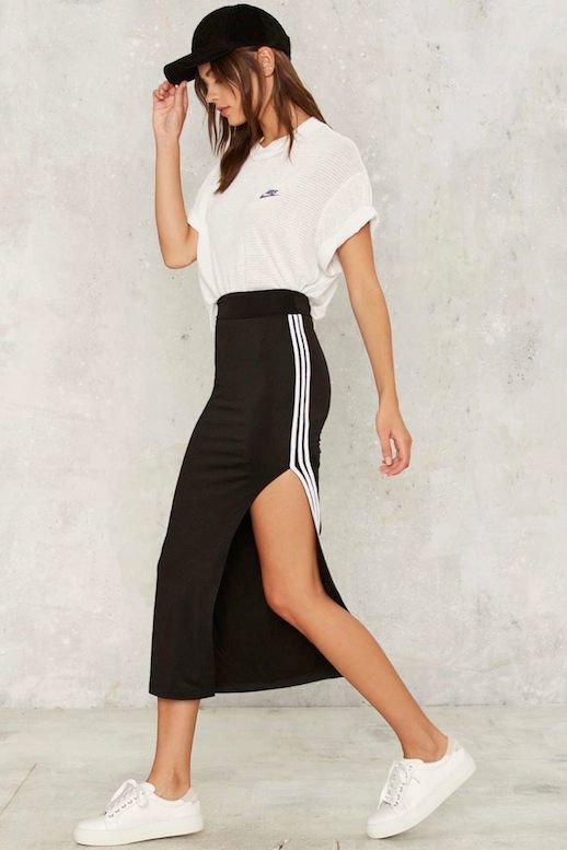Fashion: Under $75: The Sporty Side-Striped Track Skirt