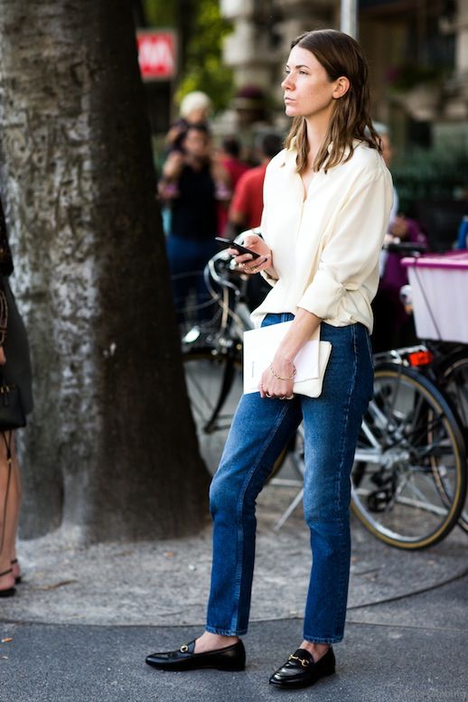 Le Fashion: Street Style: The Classic Button-Down And Denim Mix
