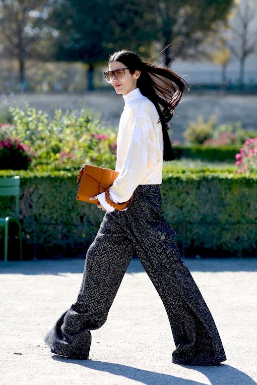 Le Fashion: Street Style: What To Pair With Baggy Wide-Leg Trousers