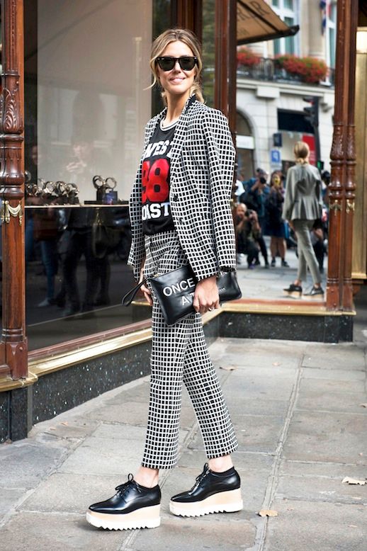 Street Style: How To Pull Off A Grid Pant Suit | Le Fashion | Bloglovin’