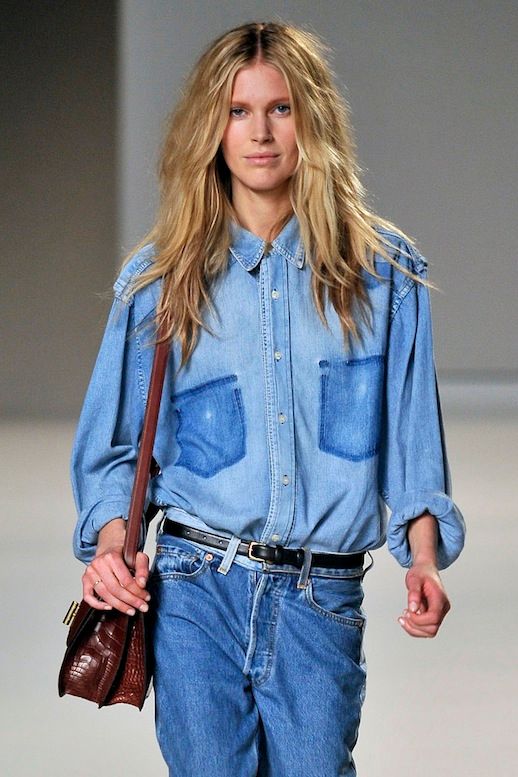 Le Fashion Blog 11 Ways To Wear Denim On Denim Inspiration Colorblock Jean Shirt Via Chloe photo Le-Fashion-Blog-11-Ways-To-Wear-Denim-On-Denim-Inspiration-Colorblock-Jean-Shirt-Via-Chloe.jpg