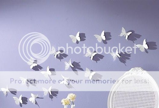 Nw White 3D Butterfly Pop Up Art Wall Sticker Room Decoration Home ...